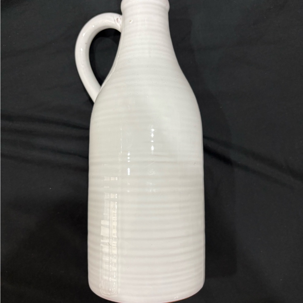 Elegant White Ceramic Pitcher